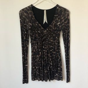 Bailey 44 Long Sleeve Leopard Print Top